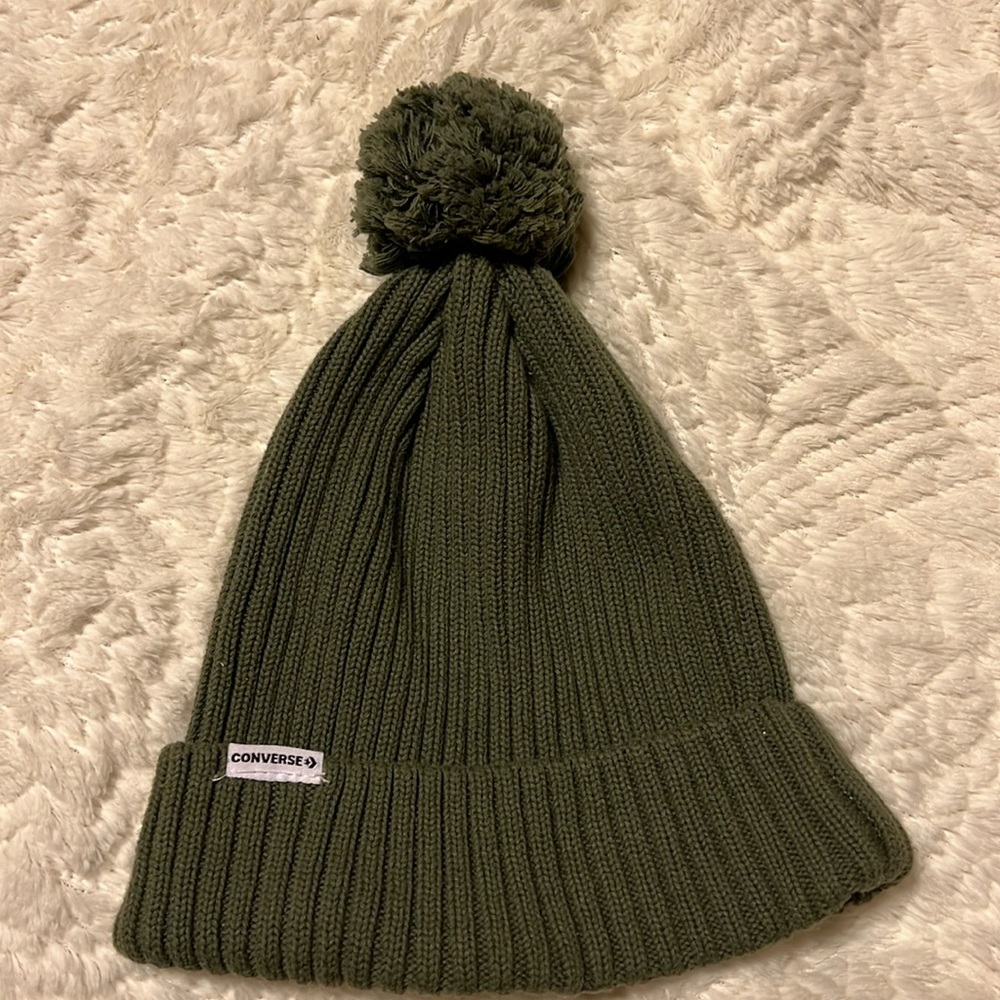 Olive Green Converse Beanie
